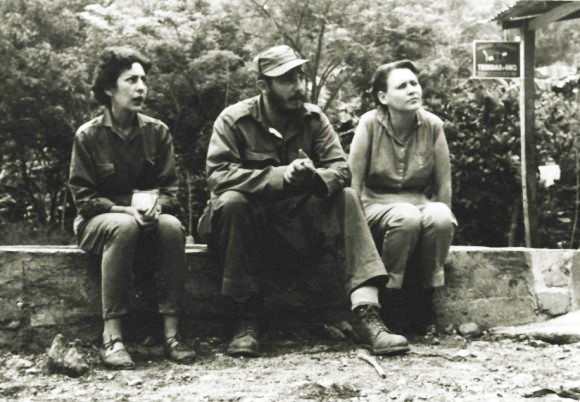Celia Sanches, Fidel Castro and Haydee Santamaria.